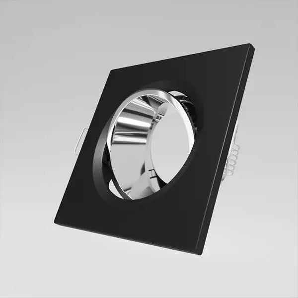 GU10 armatuur | Zwart - Chroom | Kantelbaar en Richtbaar | Inbouwspot | Vierkant | ø 76mm Livolo Nederland B.V.