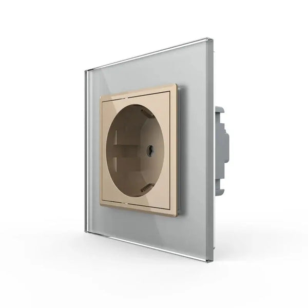 Livolo | Grijs/Goud | SR | Wandcontactdoos Livolo Nederland B.V.