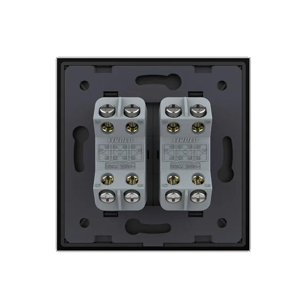 Livolo | Zwart | 2 | Aan/Uit | Kruis | Wipschakelaar Livolo Nederland B.V.