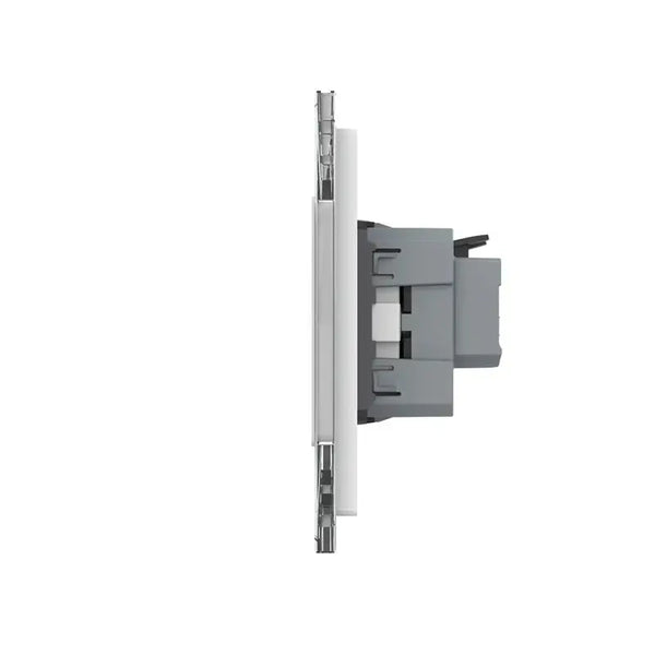 Livolo | Wit | SR+SR+SR+SR | Wandcontactdoos | Chome frame Livolo Nederland B.V.