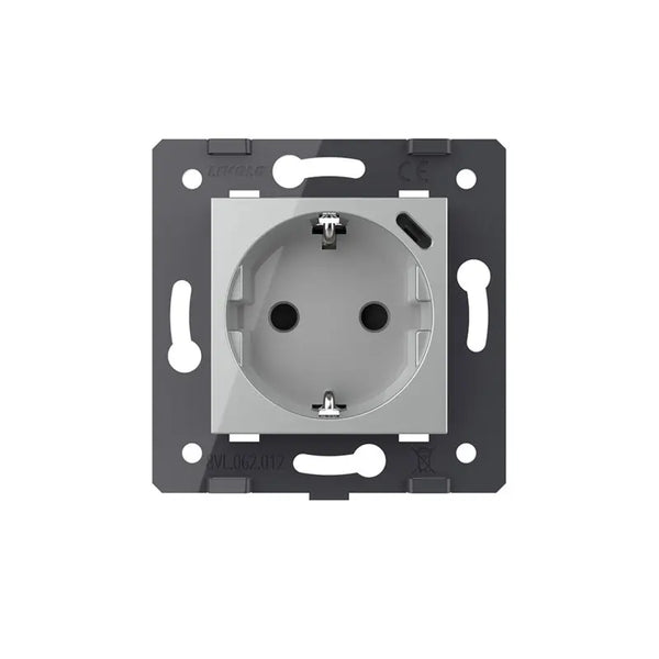 Livolo | Grijs | SR | Module | Wandcontactdoos + USB-C Oplader Livolo Nederland BV