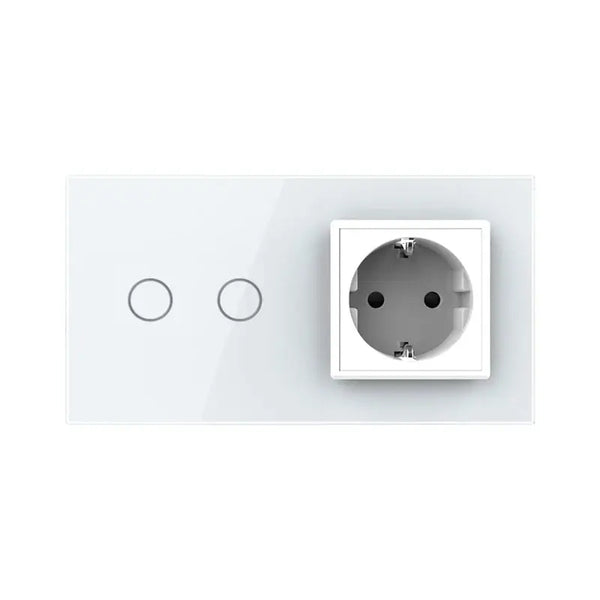 Livolo | Wit | 2+SR | Aan/Uit | Slimme schakelaar met wandcontactdoos | Smart Home Livolo Nederland B.V.