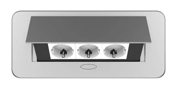 Livolo | Zilver | 3 | Pop-Up Stekkerdoos | Push | Inbouw | Stopcontacten - Wit Livolo Nederland B.V.