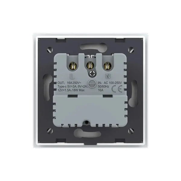 Livolo | Wit | SR | Wandcontactdoos + USB-C Oplader Livolo Nederland B.V.