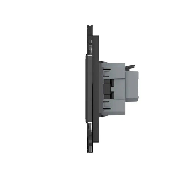 Livolo | Zwart | SR+SR+SR+SR | Wandcontactdoos | Chrome frame Livolo Nederland B.V.