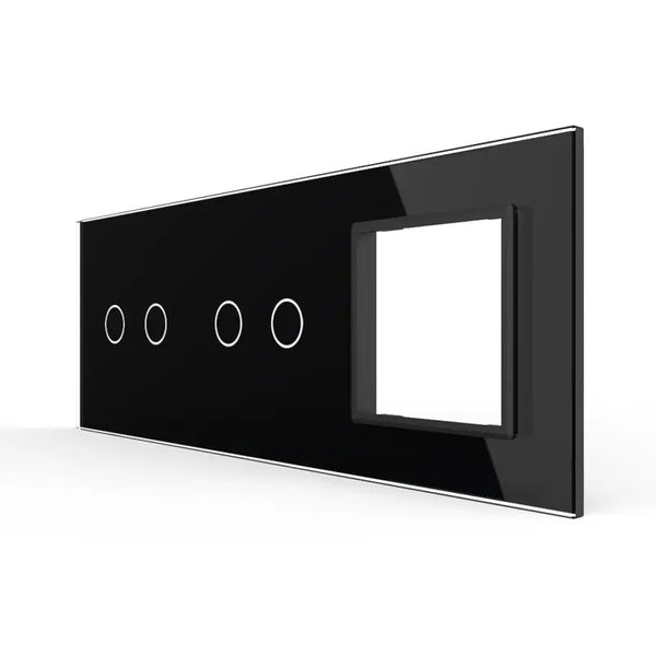 Livolo | Zwart | 2+2+SR | Glasplaat | Combinatie Livolo Nederland B.V.