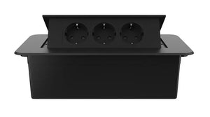 Livolo | Zwart | 3 | Pop-Up Stekkerdoos | Push | Inbouw | Stopcontacten - Zwart Livolo Nederland B.V.