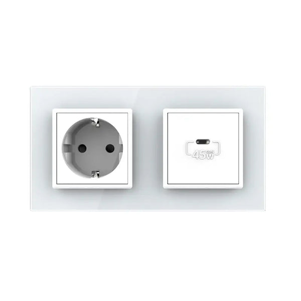 Livolo | Wit | SR+SR | Wandcontactdoos | USB type C oplader Livolo Nederland B.V.