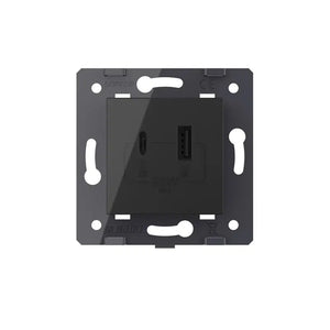 Livolo | Zwart | SR | Module | USB + USB-C oplader Livolo Nederland B.V.