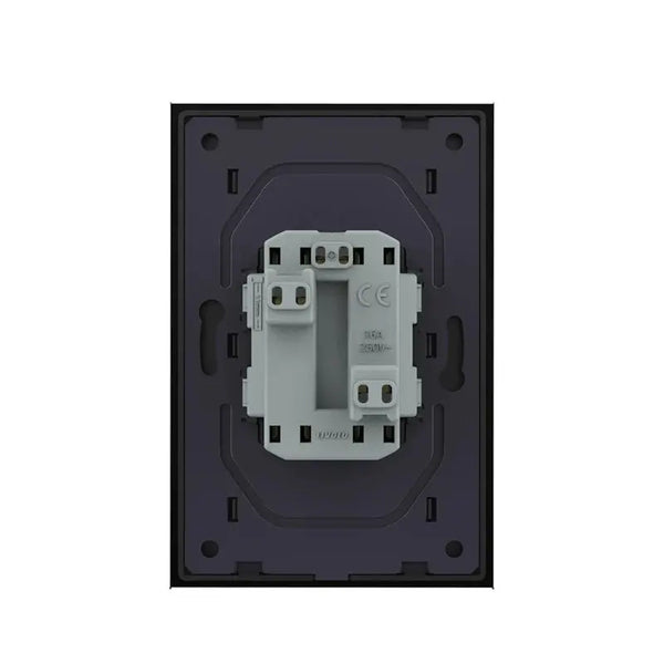 Livolo | Zwart | Dubbel Wandcontactdoos | 1 inbouwdoos Livolo Nederland B.V.