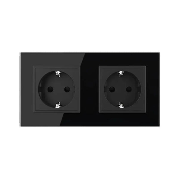 Livolo | Zwart | SR+SR | Wandcontactdoos Livolo Nederland B.V.