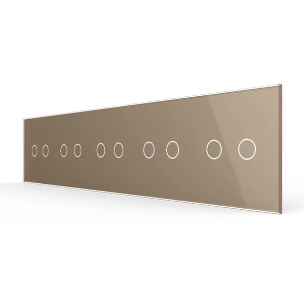 Livolo | Goud | 2+2+2+2+2 | Glasplaat | Touchschakelaar Livolo Nederland B.V.
