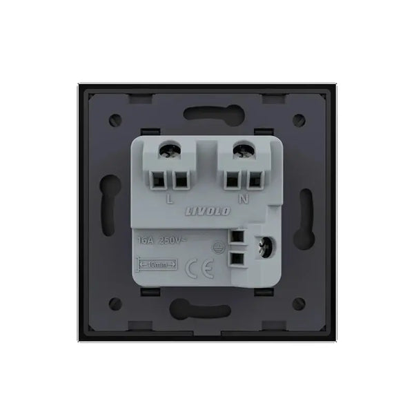 Livolo | Zwart | SR | Wandcontactdoos | Zonder randaarde Livolo Nederland B.V.