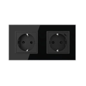 Livolo | Zwart | SR+SR | Wandcontactdoos | Wandcontactdoos + USB-C oplader Livolo Nederland B.V.