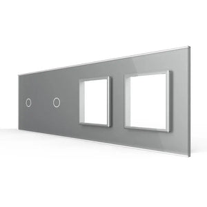 Livolo | Grijs | 1+1+SR+SR | Glasplaat | Combinatie Livolo Nederland B.V.
