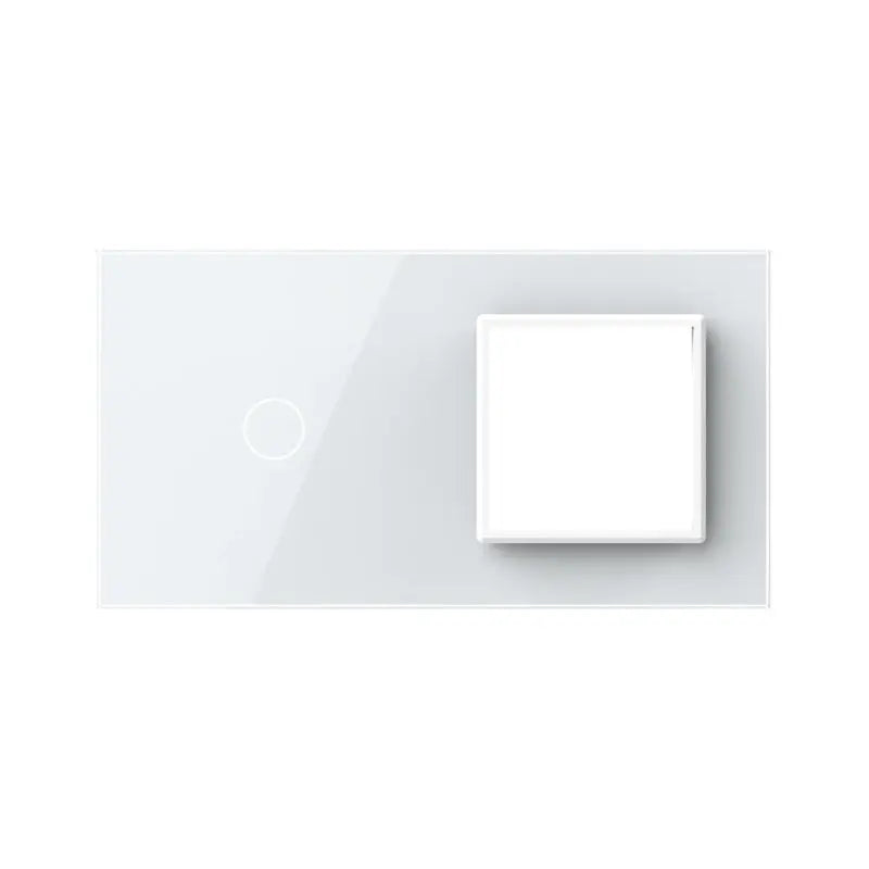 Livolo glazen afdekraam in wit 1+SR voor touch schakelaar en SR module
