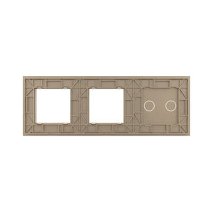 Livolo | Goud | 2+SR+SR | Glasplaat | Combinatie Livolo Nederland B.V.