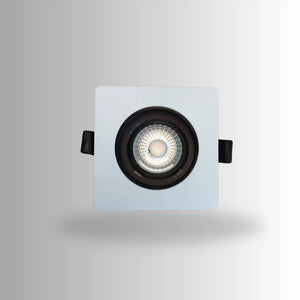 GU10 armatuur | Wit - Zwart | Kantelbaar en Richtbaar | Inbouwspot | Vierkant | ø 76mm Livolo Nederland B.V.