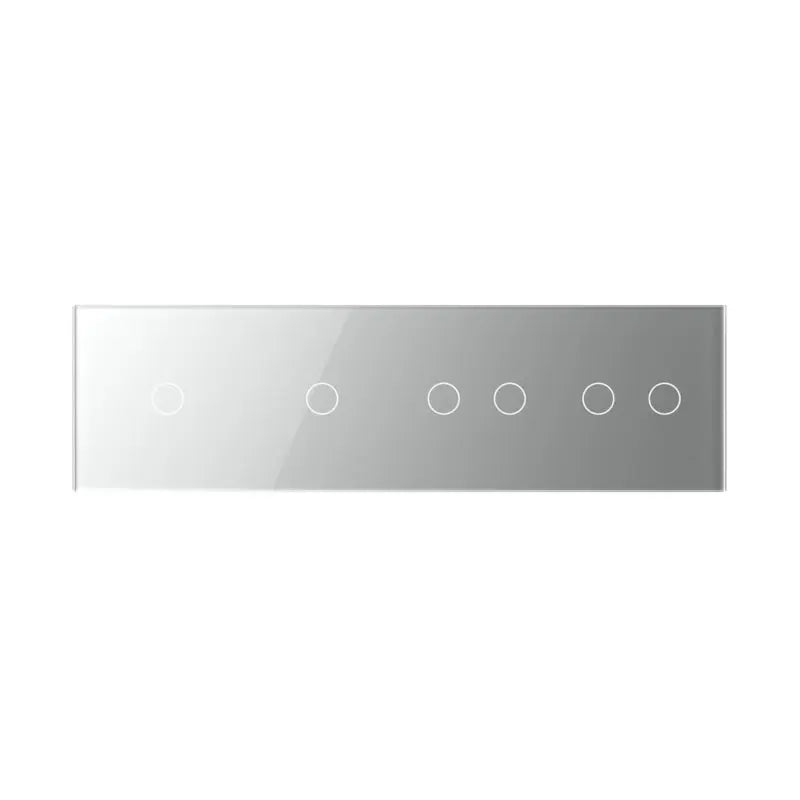 Livolo glazen afdekraam in grijs 1+1+2+2 voor touch schakelaars