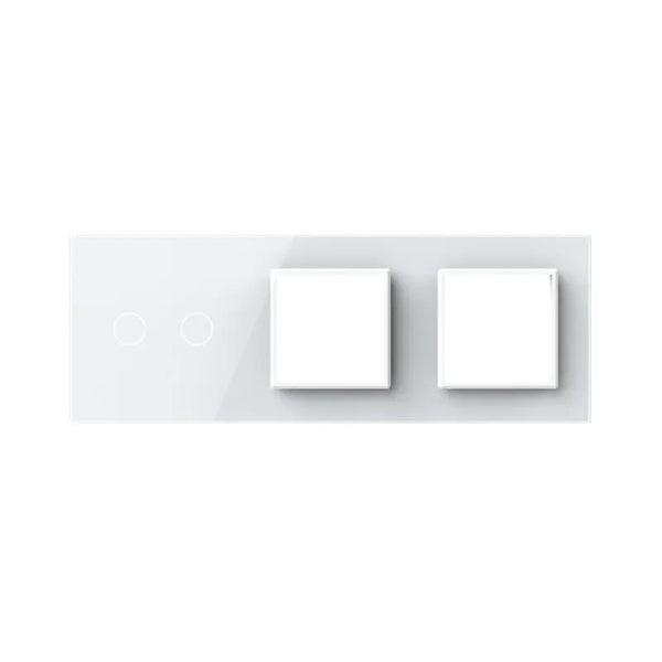Livolo | Wit | 2+SR+SR | Glasplaat | Combinatie Livolo Nederland B.V.