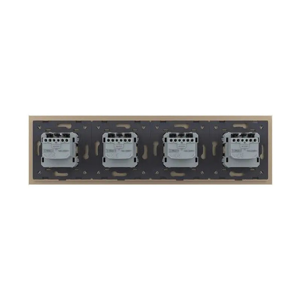 Livolo | Goud | SR+SR+SR+SR | Wandcontactdoos Livolo Nederland B.V.