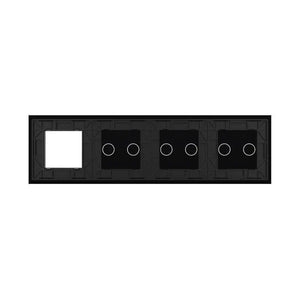 Livolo | Zwart | 2+2+2+SR | Glasplaat | Combinatie Livolo Nederland B.V.