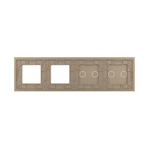 Livolo | Goud | 2+2+SR+SR | Glasplaat | Combinatie Livolo Nederland B.V.