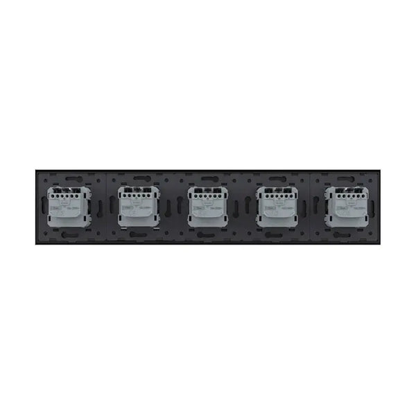 Livolo | Zwart | SR+SR+SR+SR+SR | Wandcontactdoos Livolo Nederland B.V.