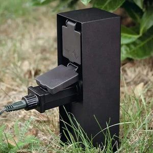 Buiten Wandcontactdoos | Zwart | 4 Stopcontacten | Waterdicht Livolo Nederland B.V.