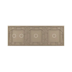 Livolo | Goud | 1+1+2 | Glasplaat | Touchschakelaar Livolo Nederland B.V.