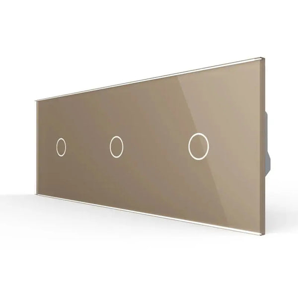Livolo | Goud | 1+1+1 | Aan/Uit | Wisselschakelaar | Smart Home Livolo Nederland
