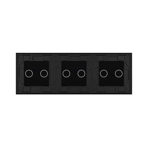 Livolo | Zwart | 2+2+2 | Glasplaat | Touchschakelaar Livolo Nederland B.V.
