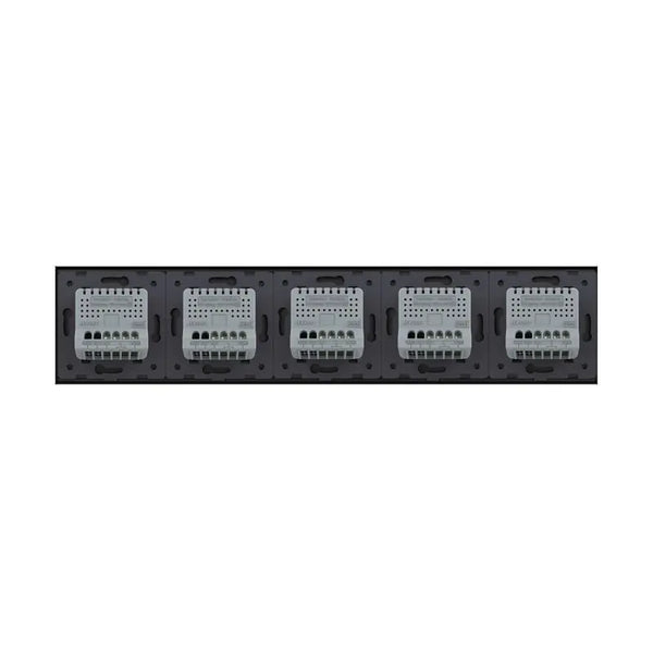 Livolo | Zwart | SR+SR+SR+SR+SR | Slide-Dimmer | Wisselschakelaar | Smart Home Livolo Nederland B.V.
