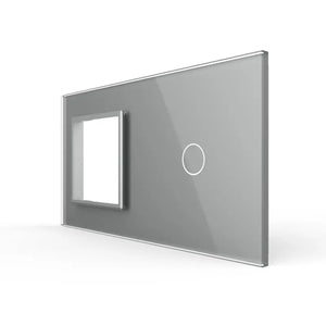 Livolo | Grijs | SR+1 | Glasplaat | Combinatie Livolo Nederland B.V.