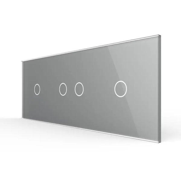 Livolo | Grijs | 1+2+1 | Glasplaat | Touchschakelaar Livolo