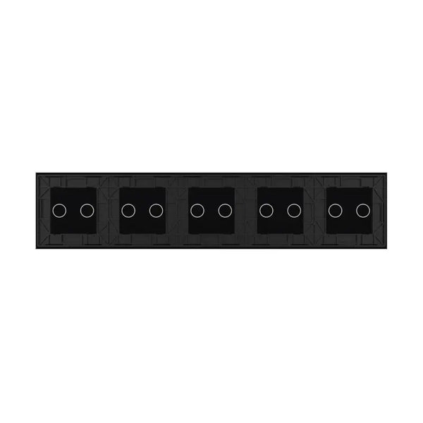 Livolo | Zwart | 2+2+2+2+2 | Glasplaat | Touchschakelaar Livolo Nederland B.V.