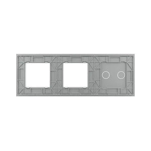 Livolo | Grijs | 2+SR+SR | Glasplaat | Combinatie Livolo Nederland B.V.