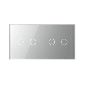 Livolo | Grijs | 2+2 | Glasplaat | Touchschakelaar Livolo Nederland B.V.