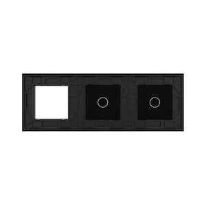 Livolo | Zwart | 1+1+SR | Glasplaat | Combinatie Livolo Nederland B.V.