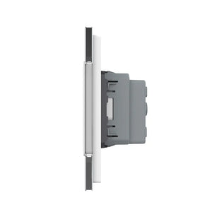 Witte Livolo SR+SR wandcontactdoos met Franse aardingspen