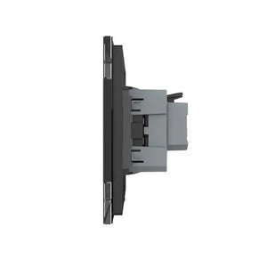 Livolo | Zwart | SR | Wandcontactdoos | Chrome frame Livolo Nederland B.V.
