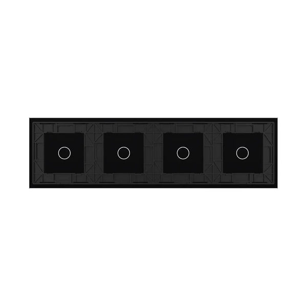 Livolo | Zwart | 2+1+1+1 | Glasplaat | Touchschakelaar Livolo