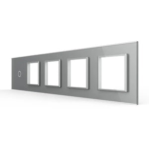 Livolo | Grijs | 1+SR+SR+SR+SR | Glasplaat | Combinatie Livolo Nederland B.V.