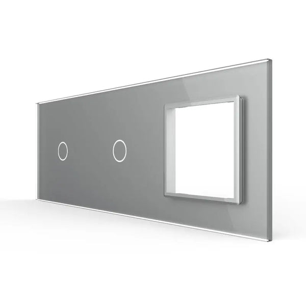 Livolo | Grijs | 1+1+SR | Glasplaat | Combinatie Livolo Nederland B.V.