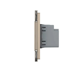 Livolo | Goud | SR+SR | Wandcontactdoos | USB + USB type C oplader Livolo Nederland B.V.