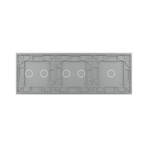 Livolo | Grijs | 1+2+2 | Glasplaat | Touchschakelaar Livolo Nederland B.V.