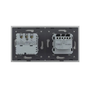 Livolo | Grijs | SR+SR | Wandcontactdoos | Wandcontactdoos + USB-C oplader Livolo Nederland B.V.