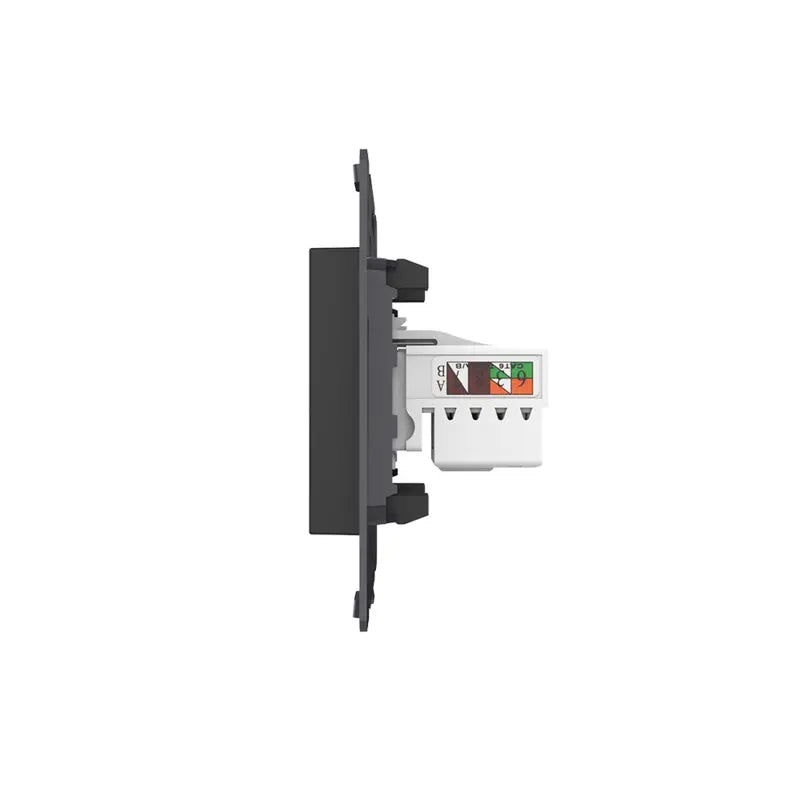 Telefoon RJ11 | Netwerk RJ45 Cat.6 | SR | Module | Zwart | Livolo