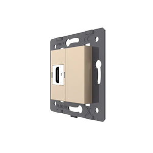 Livolo | Goud | SR | HDMI aansluiting | Blindplaat Livolo Nederland B.V.