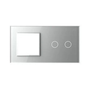 Livolo | Grijs | SR+2 | Glasplaat | Combinatie Livolo Nederland B.V.